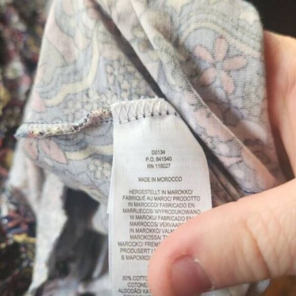 Boden Button Through Jersey paisley Dress sz 4R - Picture 4 of 5